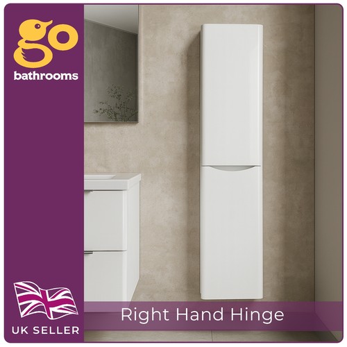 White gloss tall wall mounted - white,